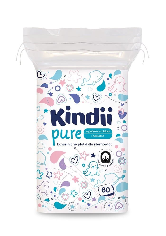 Platki Kosmetyczne Kwadratowe Kindii Pure. Dla Niemowląt