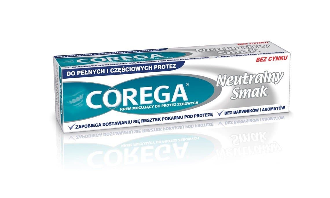 Wyrób medyczny, Corega, krem mocujący do protez zębowych Neutralny Smak