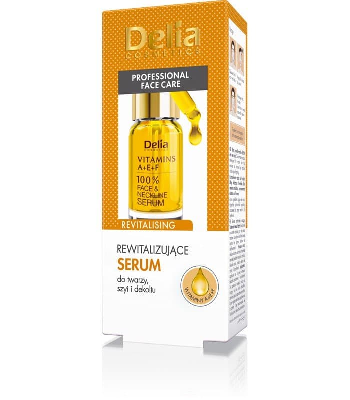 Cosmetics, 100%, serum do twarzy szyi i dekoltu witaminy A E i F