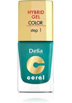 Cosmetics, Coral Hybrid Gel, lakier do paznokci nr 10 metaliczna zieleń