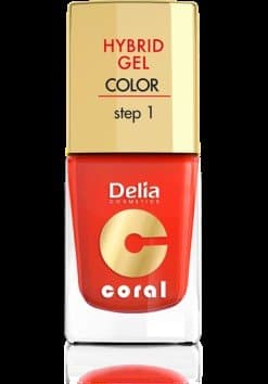 Cosmetics, Coral Hybrid Gel, lakier do paznokci nr 14 pomarańczowa czerwień
