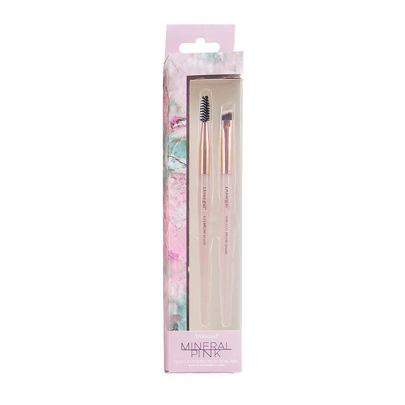 Mineral Pink pędzel do konturowania brwi + szczoteczka do brwi i rzęs 4294