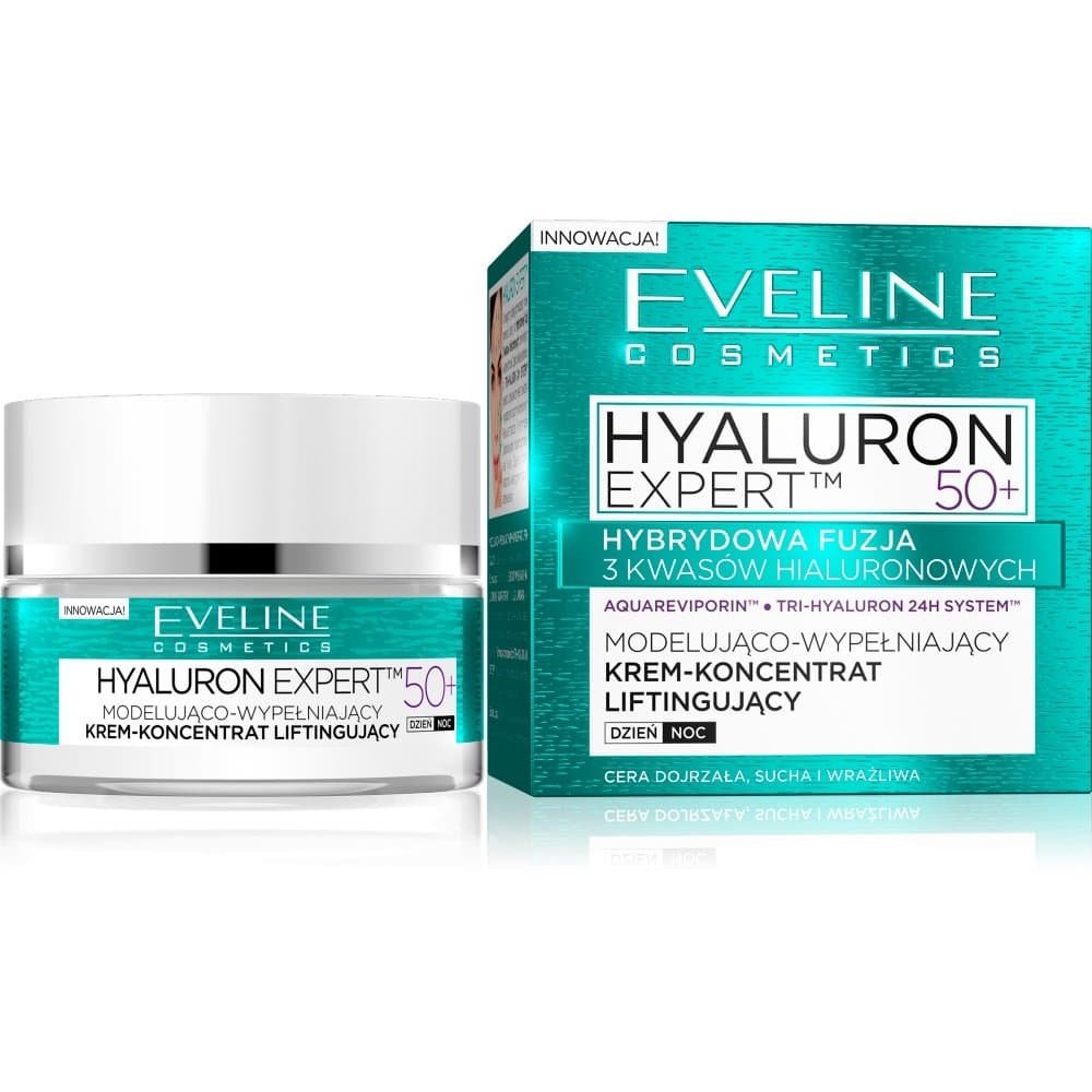 Cosmetics, Hyaluron Expert 50+, krem-koncentrat modelująco-wypełniający na dzień i noc