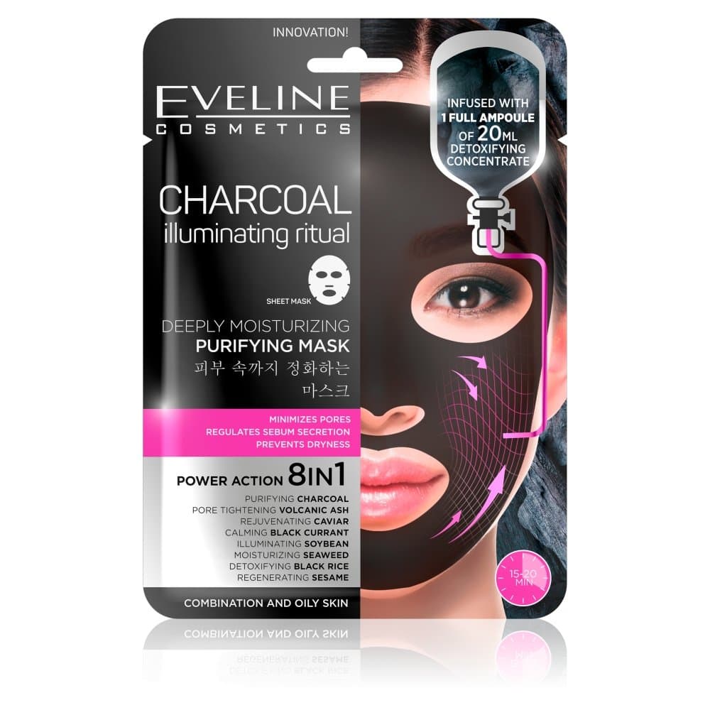 Charcoal Illuminating Ritual maseczka w płachcie mocno nawilżająca i oczyszczająca
