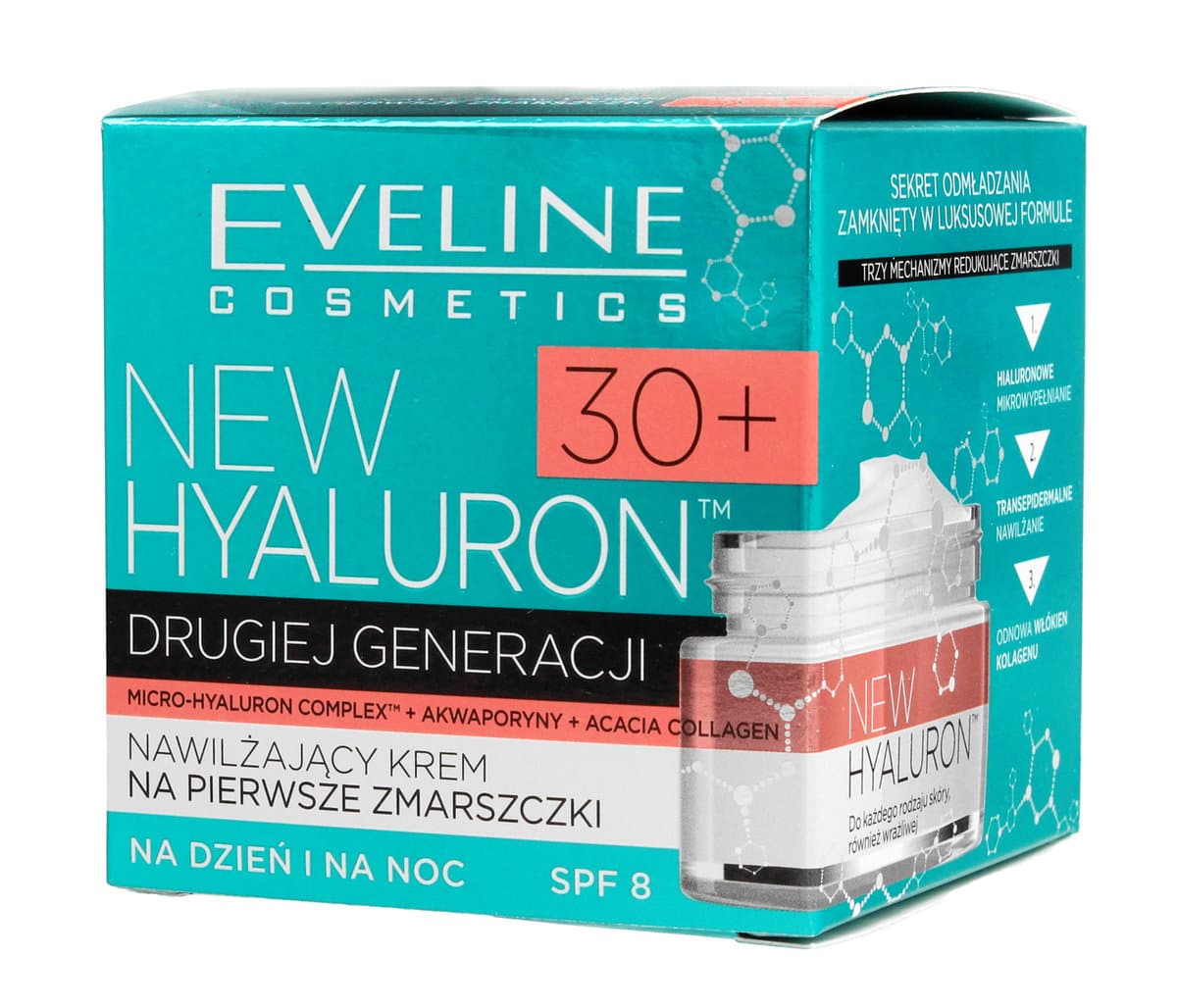 Cosmetics, New Hyaluron 30+, krem nawilżający na pierwsze zmarszczki na dzień i noc