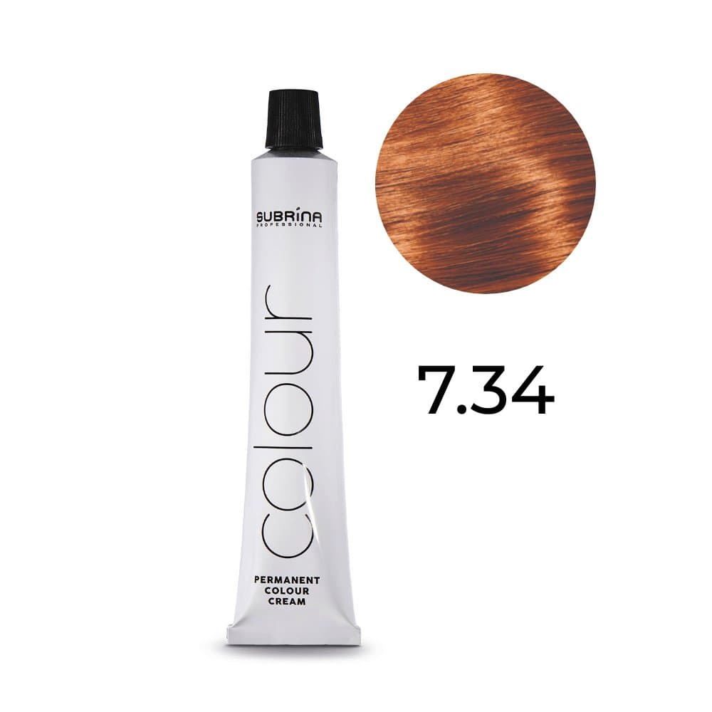 Permanent Colour trwała farba do włosów 7/34 bursztynowy średni blond