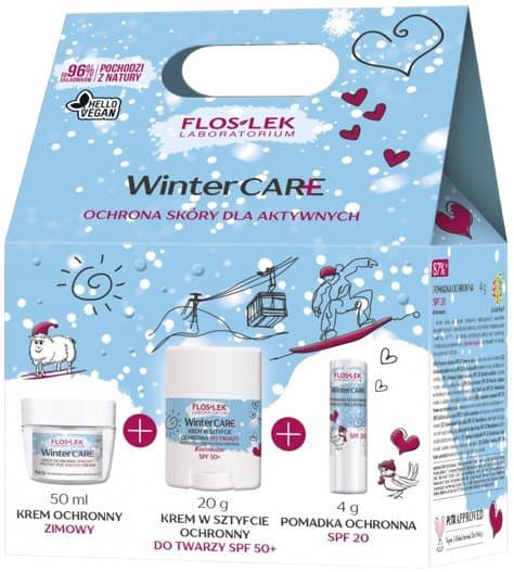 Winter Care Ochrona skóry dla aktywnych — zestaw kremu, sztyftu i pomadki