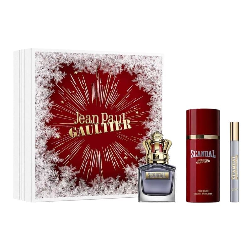 Scandal Pour Homme zestaw: woda toaletowa 50 ml + miniatura wody toaletowej 10 ml + dezodorant w sprayu 150 ml