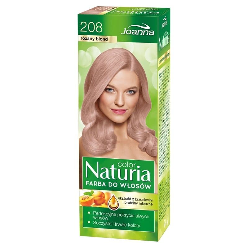 Naturia Color nawilżająca farba do włosów Aloes 208 Różany Blond