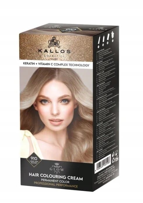 Glow trwała farba do włosów 910 jasny popielaty blond