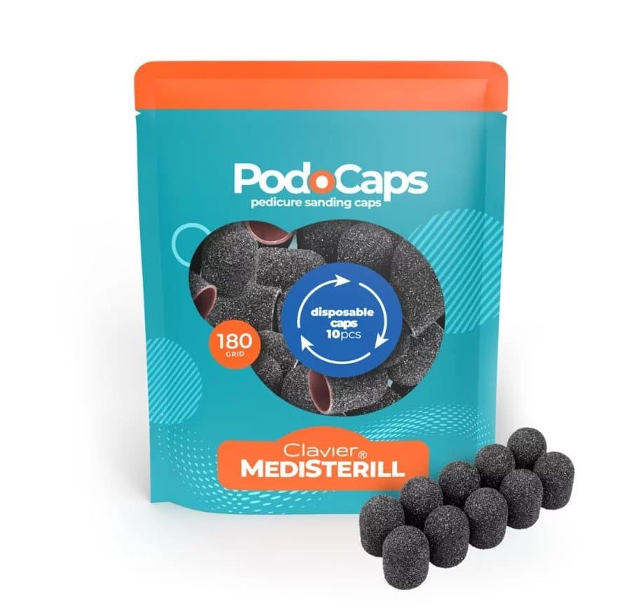 MEDISTERILL PodoCaps kapturki ścierne 10 mm · 180 grit