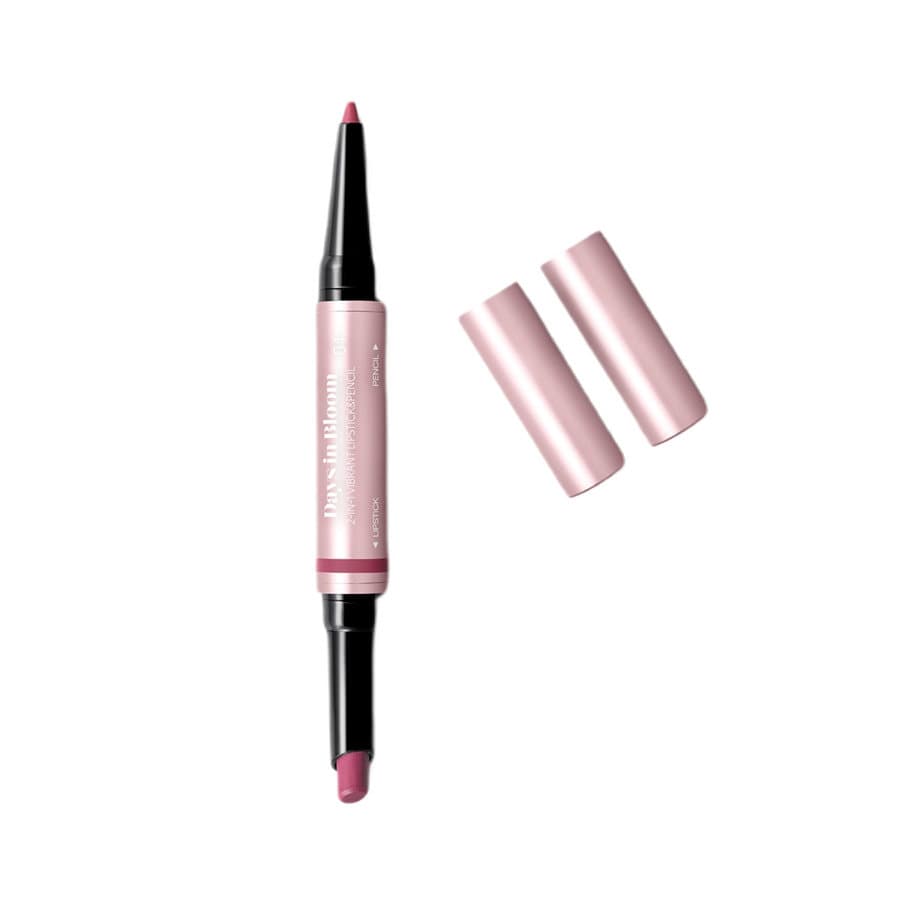 Days In Bloom 2-In-1 Vibrant Lipstick&Pencil pomadka i konturówka do ust o intensywnym satynowym wykończeniu 04 Magenta Memory
