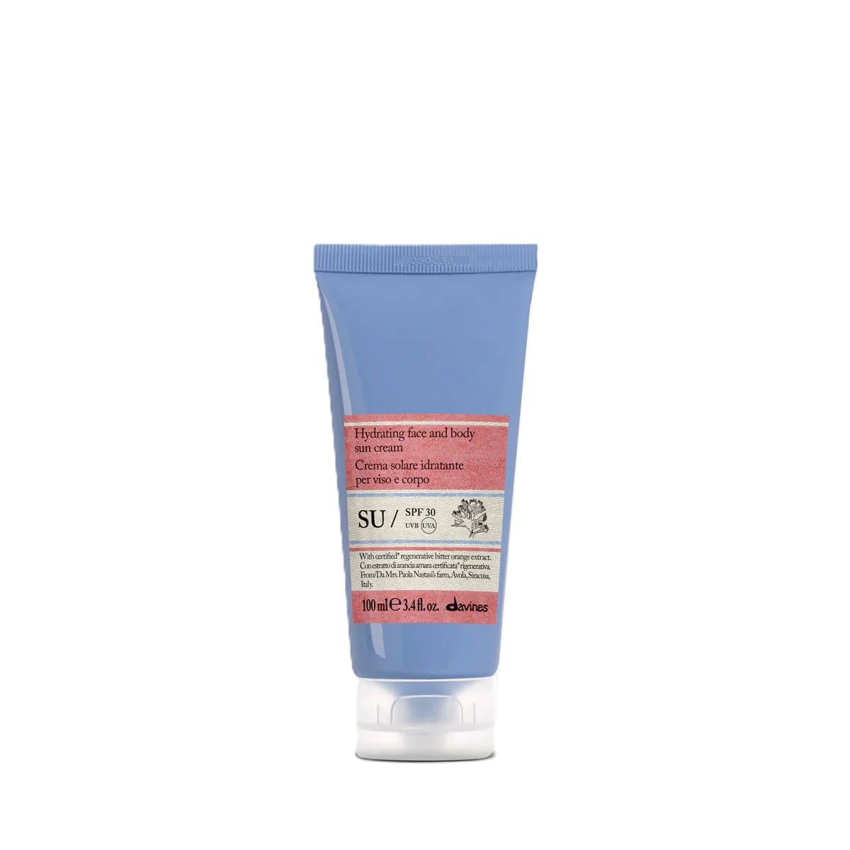 Krem Davines SU Protective Sun wodoodporny do opalania twarzy i ciała z filtrem SPF 30