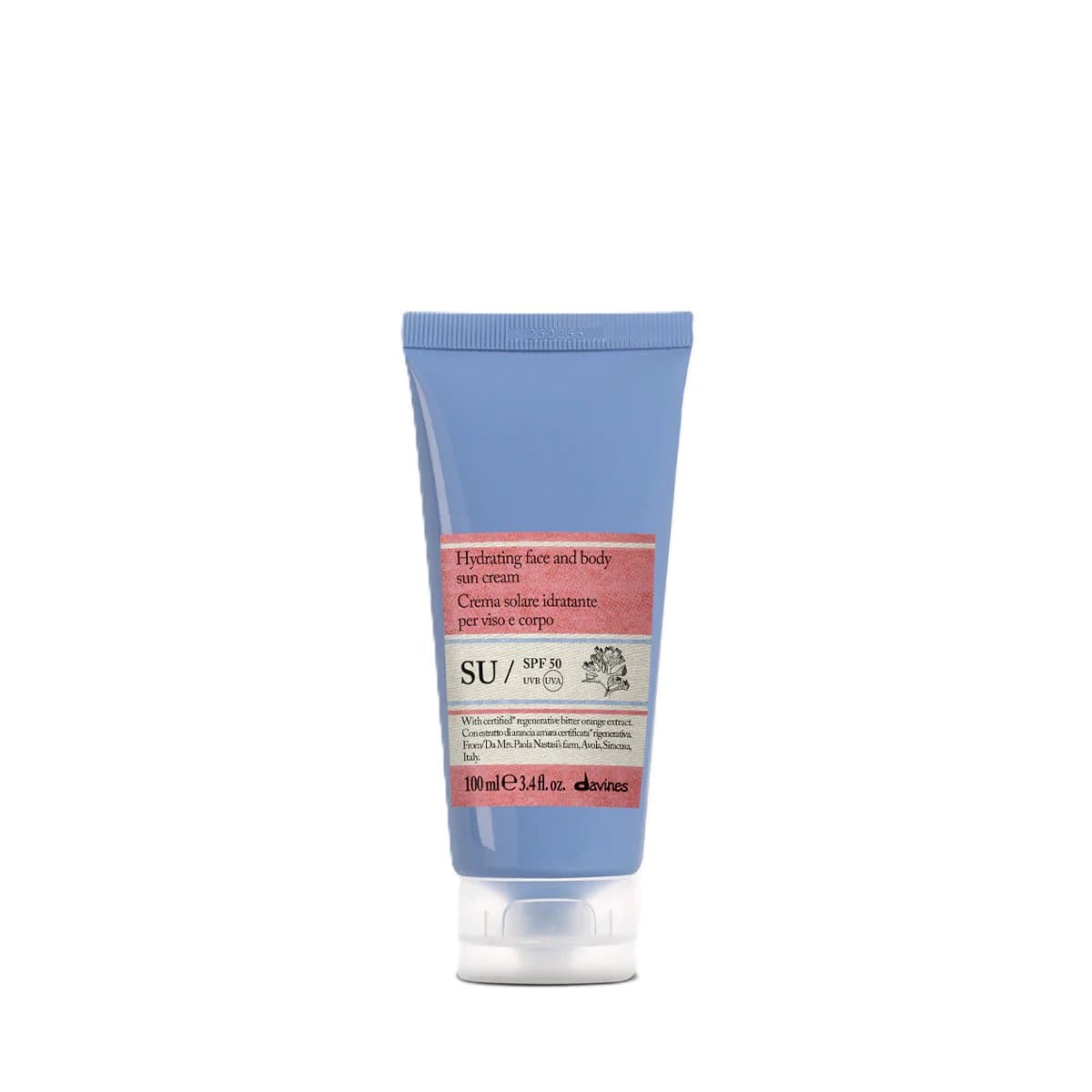Krem Davines SU Protective Sun wodoodporny do opalania twarzy i ciała z filtrem SPF 50