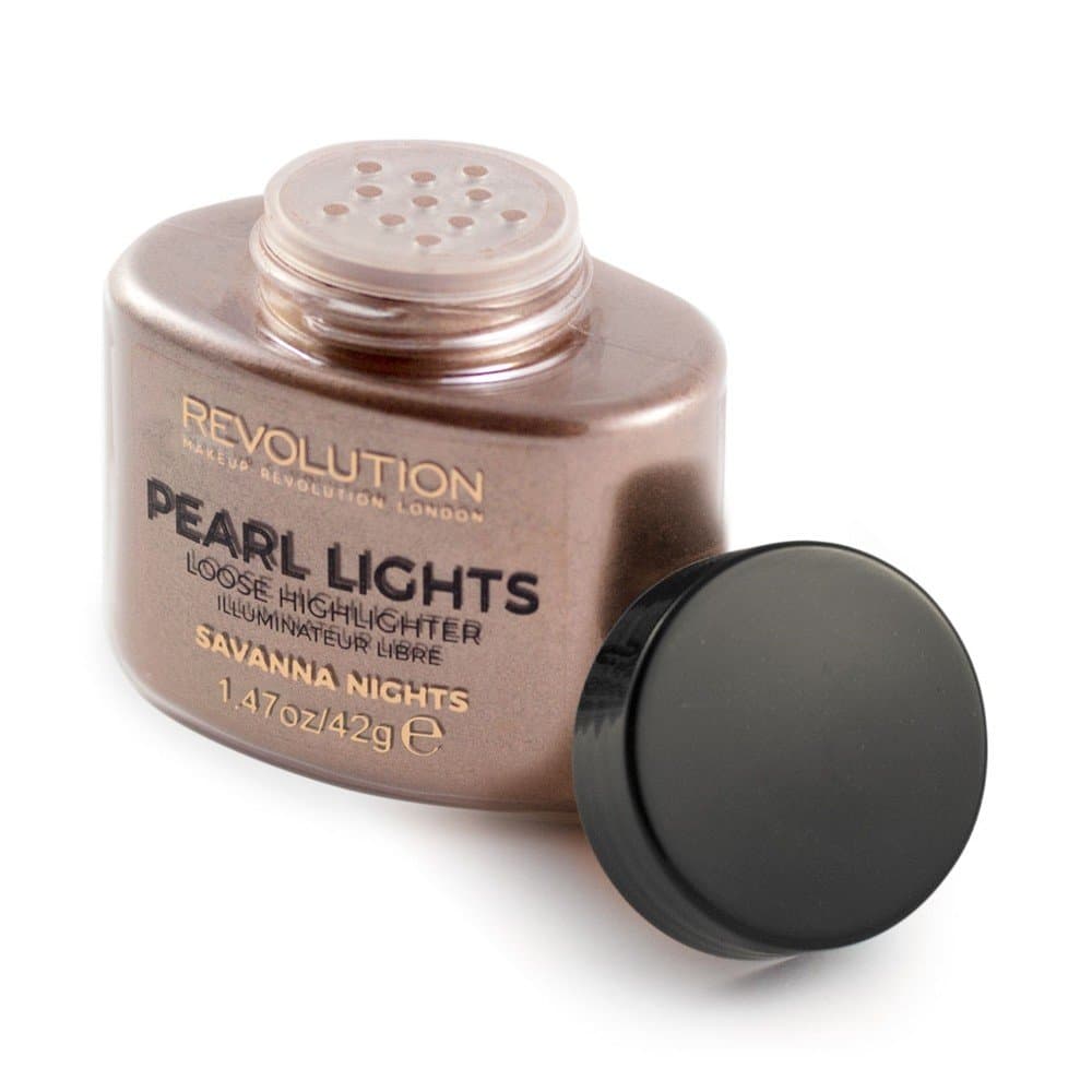 Makeup Revolution, Pearl Lights Loose Highlighter, puder sypki rozświetlający Savana Nights