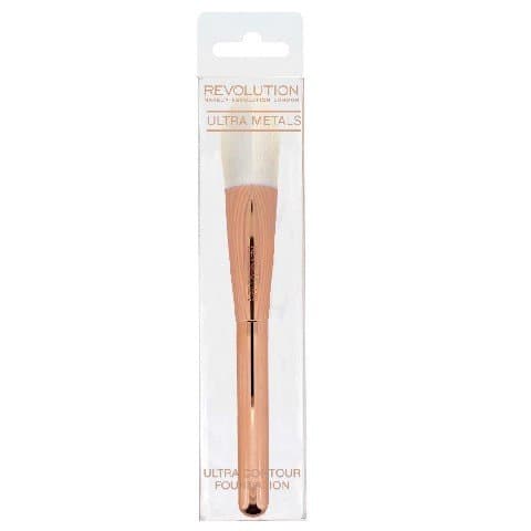 Makeup Revolution, Ultra Metals, pędzel do modelowania twarzy Contour Foundation F302