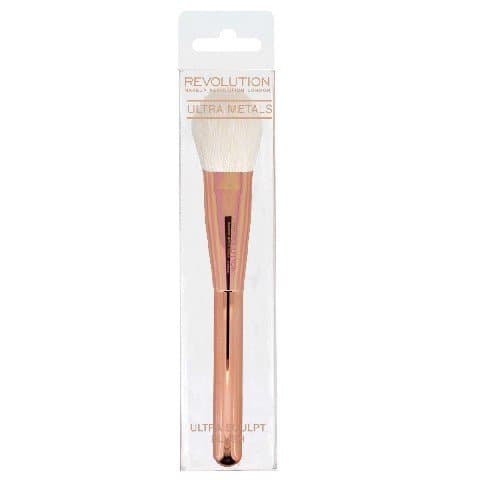 Makeup Revolution, Ultra Metals, pędzel do modelowania twarzy Sculpt Blush F303
