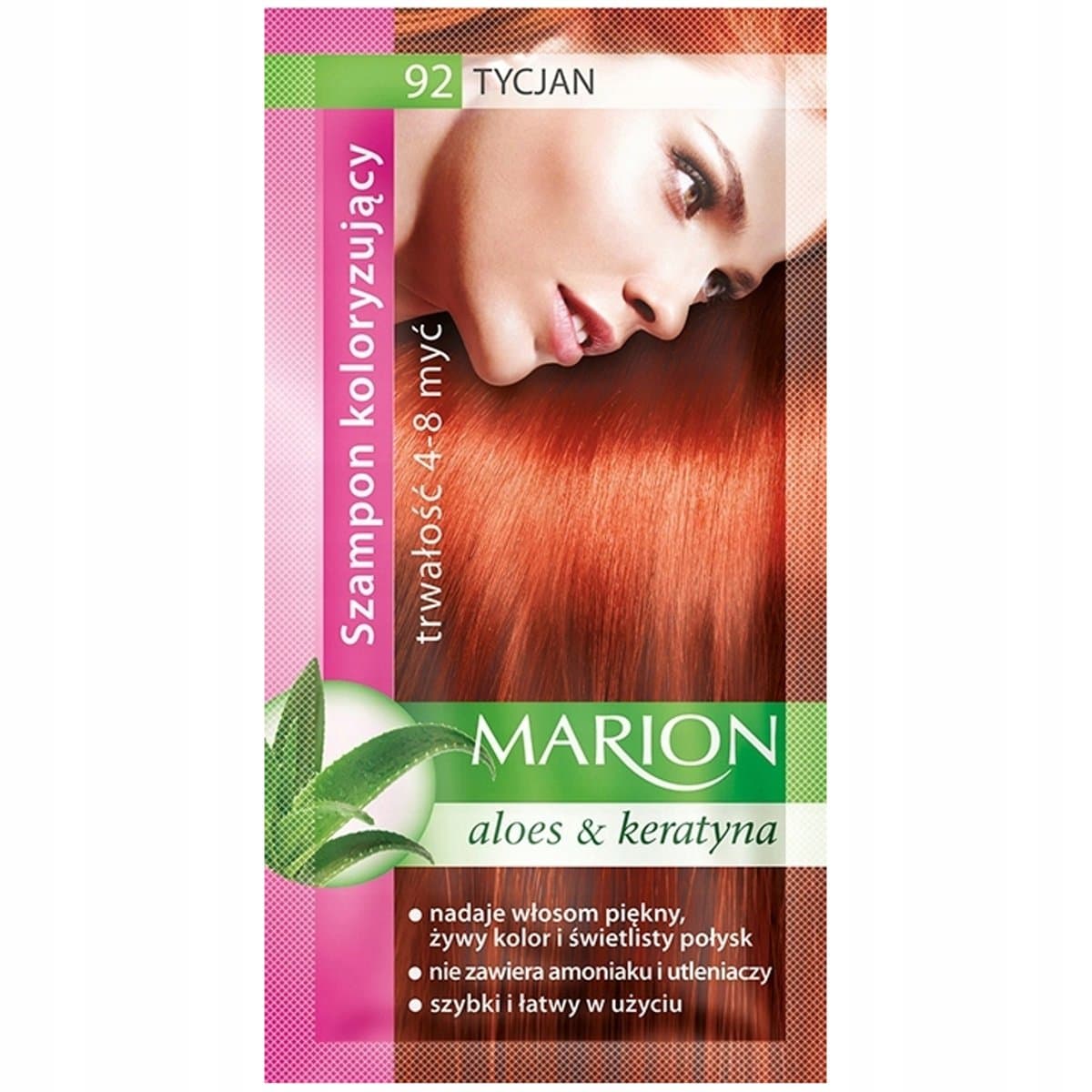 Aloes & Keratyna, szampon koloryzujący 92 Tycjan