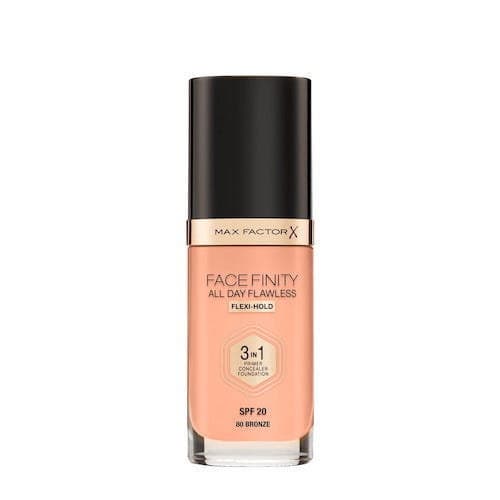 Factor, Facefinity All Day Flawless 3in1 Flexi-Hold, Podkład do twarzy 3w1, 80 Bronze, Spf 20
