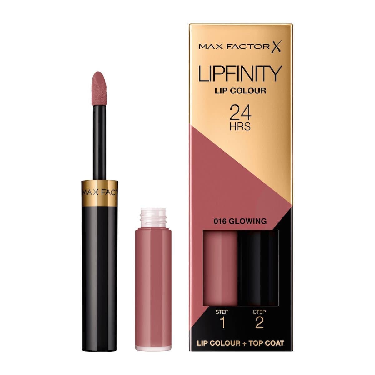 Factor, Lipfinity Lip Colour, 24h dwufazowa szminka o długotrwałym efekcie nr 016 - Glowing