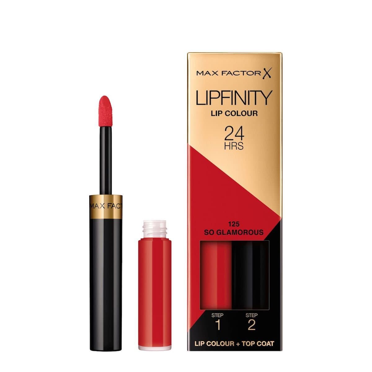 Factor, Lipfinity Lip Colour, 24h dwufazowa szminka o długotrwałym efekcie nr 125 - So Glamorous