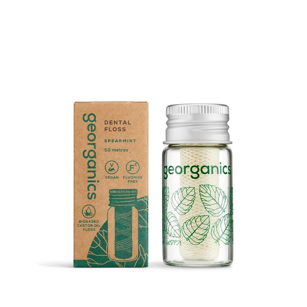 NIĆ DENTYSTYCZNA | Bionylon, Mięta Zielona, 50 m, Wegańska, Zero Waste | GEORGANICS