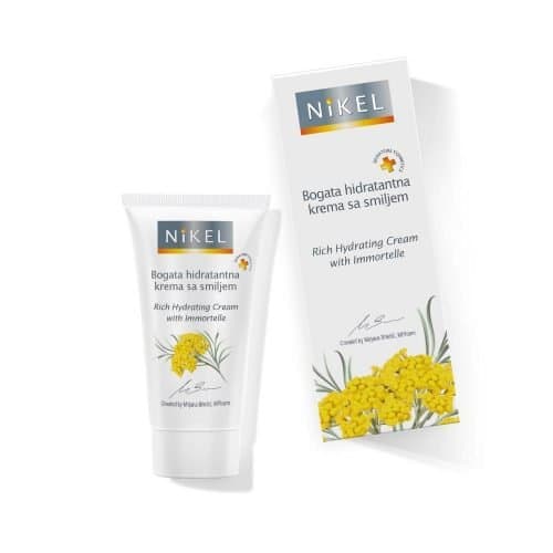 Eko-krem z kwiatem immortelle i wit. E, skóra sucha, premium Nikel