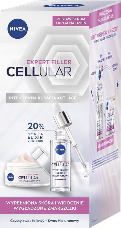 CELLULAR Expert Filler Zestaw prezentowy Krem na dzień + Serum hialuronowe