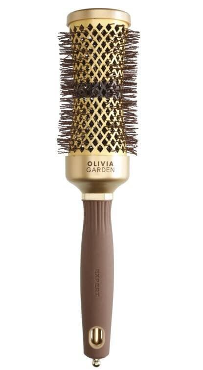 Expert Blowout Curl szczotka okrągła 25 mm - falowane włókna nylonowe - Gold & Brown