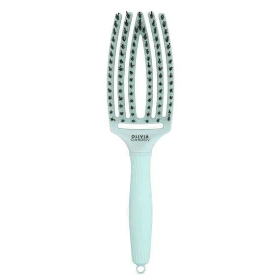 FingerBrush Combo szczotka do rozczesywania włosie dzika i nylon - miętowy