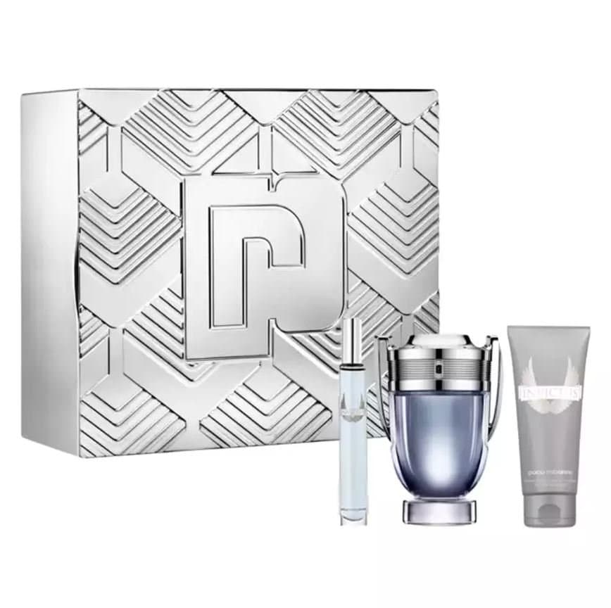 Rabanne Invictus – zestaw 10 ml + dezodorant 150 ml + woda toaletowa 100 ml