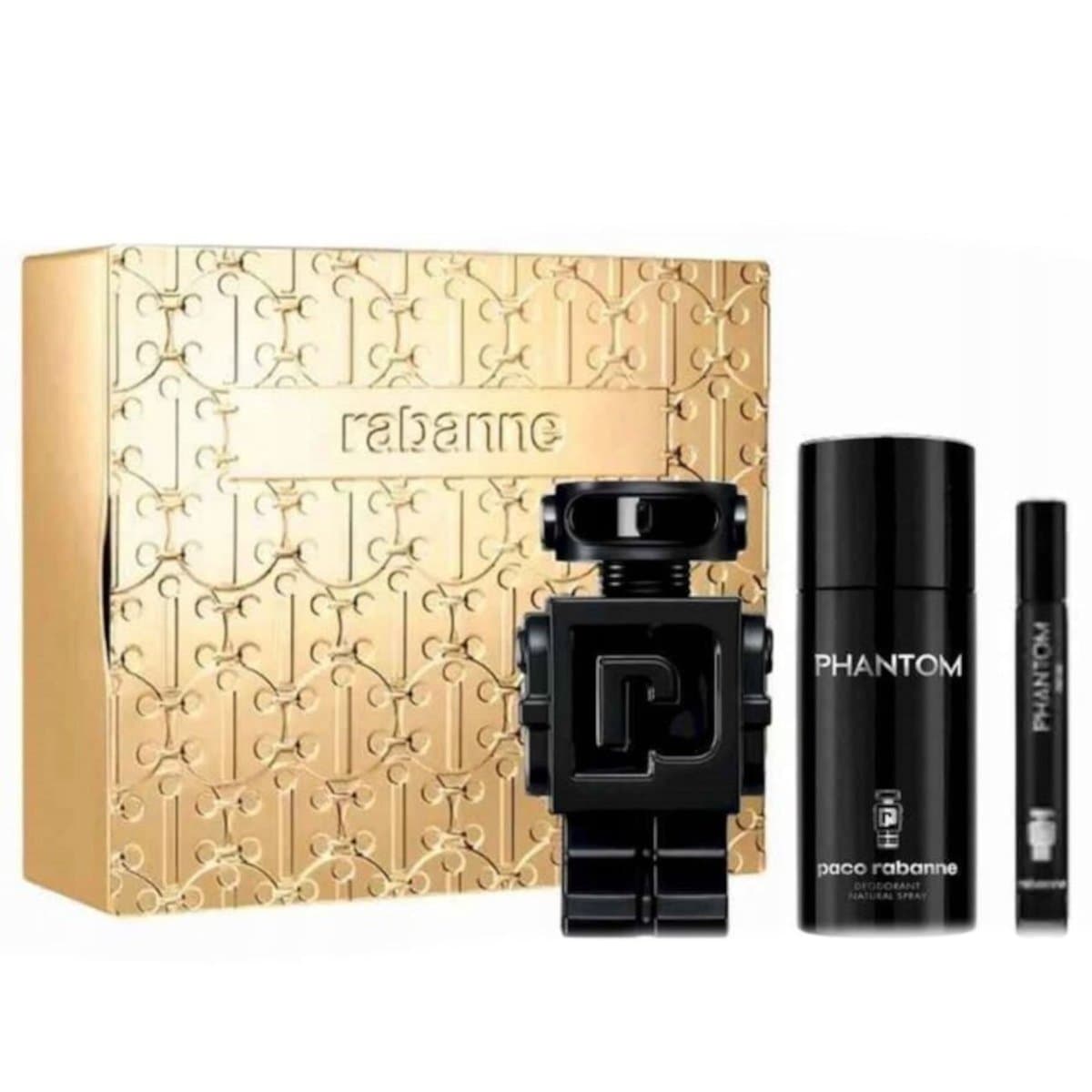 Rabanne Phantom Parfum – zestaw 10 ml + perfumy 100 ml + perfumy 150 ml