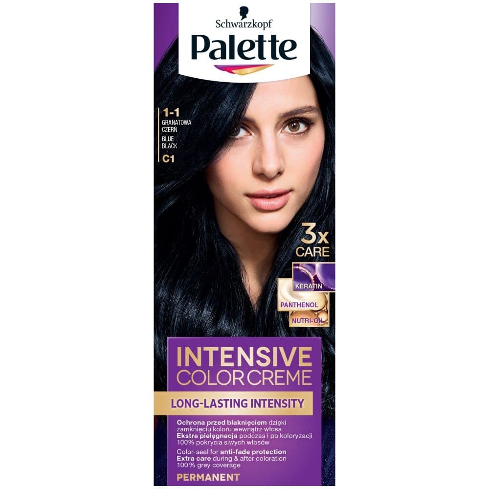 Palette Intensive Color Creme farba do włosów 1-1 Granatowa czerń