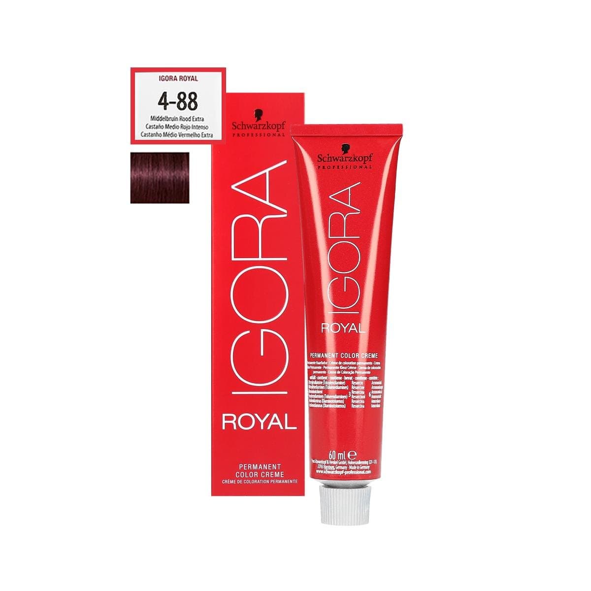 IGORA Royal farba do włosów odcień 4-88 Medium Brown Red Extra
