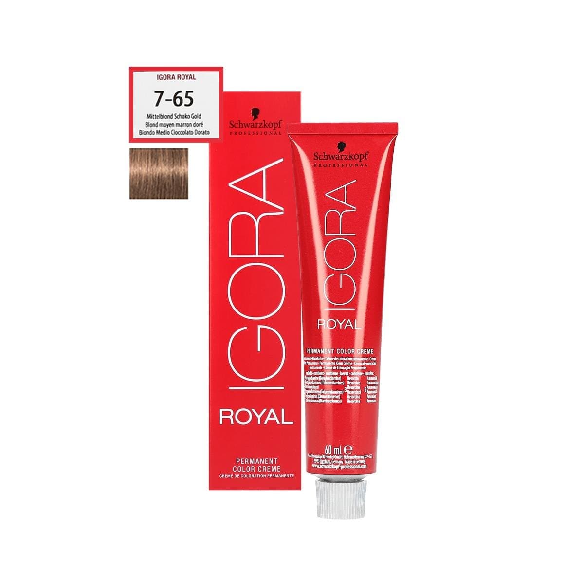 IGORA Royal farba do włosów odcień 7-65 Medium Blonde Chocolate Gold