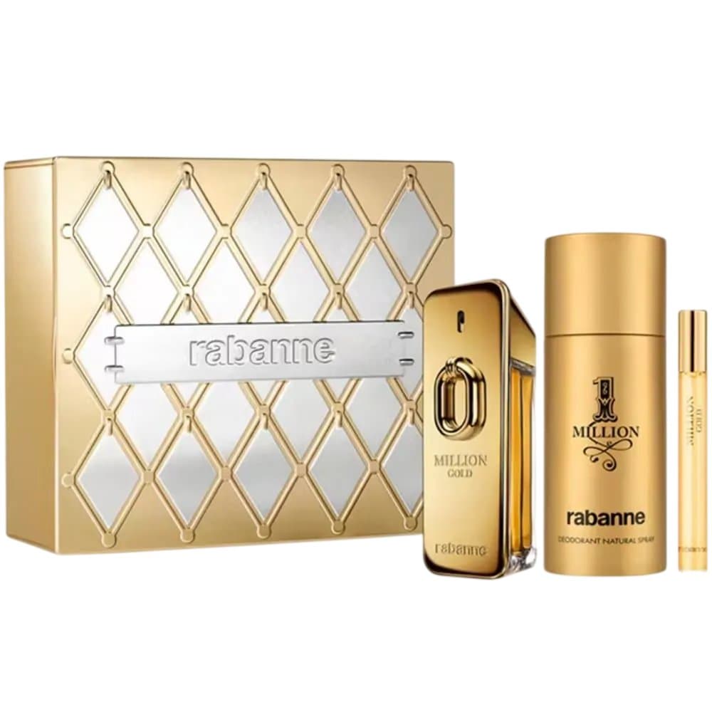 Rabanne Million Gold – zestaw woda perfumowana 10 ml + woda perfumowana 100 ml