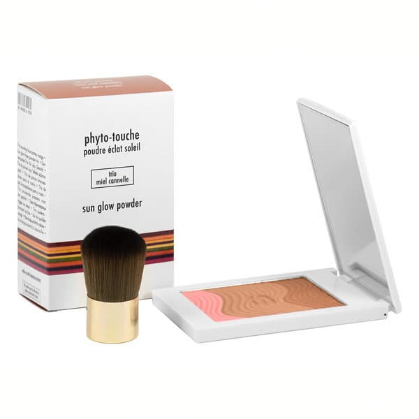 Sisley Phyto-Touche Sun Glow Powder róż do policzków z pędzelkiem odcień Miel Cannelle