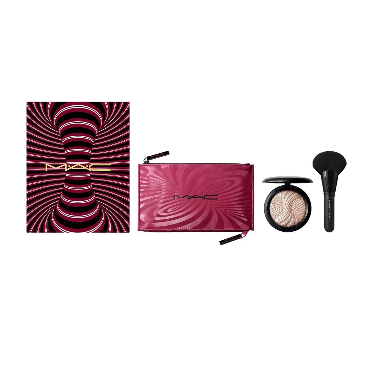 Trick of the Light Extra Dimension Skinfinish Kit zestaw rozświetlacza, pędzla i kosmetyczki