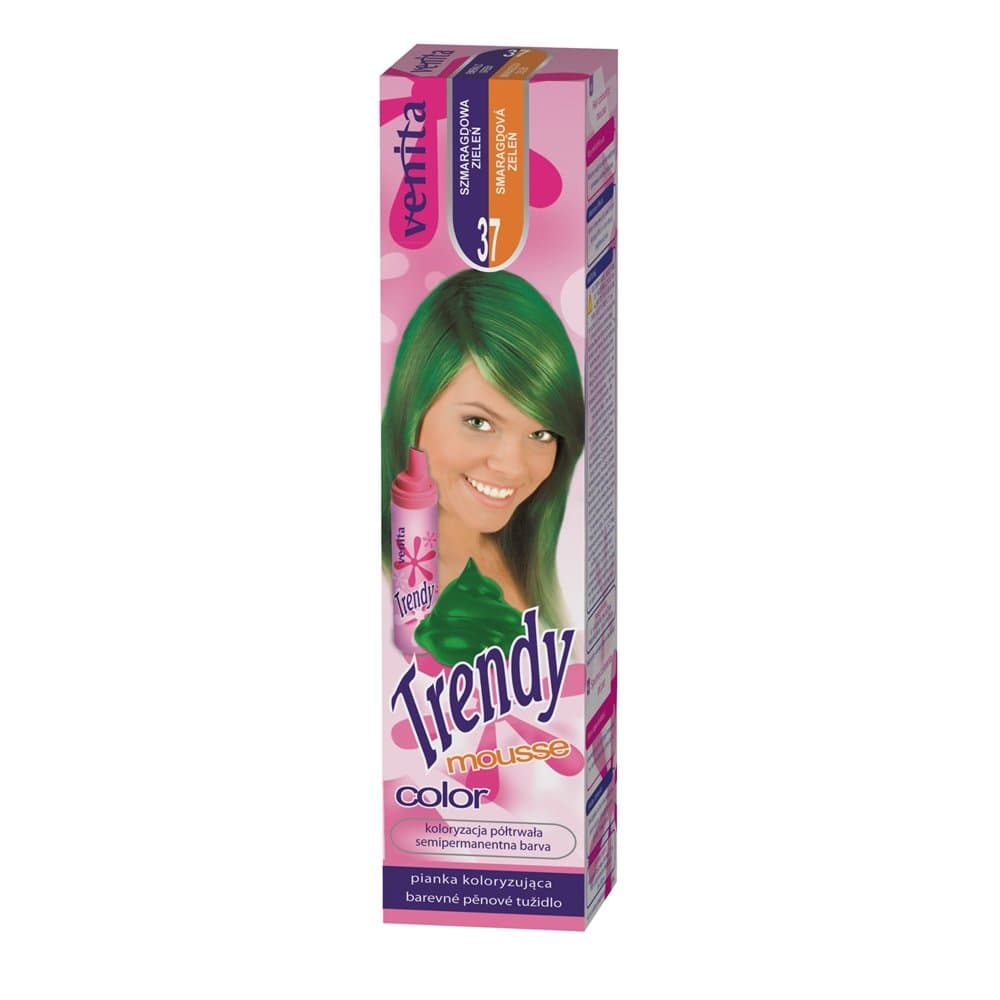 Trendy Mousse Color, pianka koloryzująca 37 Szmaragdowa Zieleń