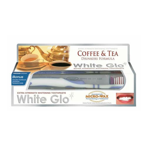 Glo, Coffee&Tea, wybielająca pasta do zębów, + szczoteczka