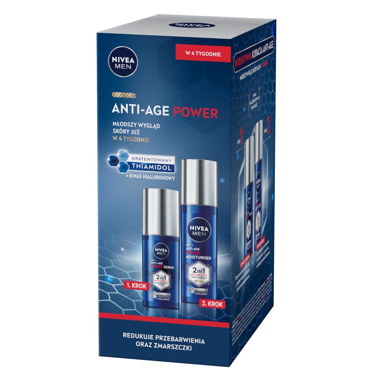 Zestaw MEN Anti-Age Power Krem nawilżający SPF 30 i Serum przeciw przebarwieniom