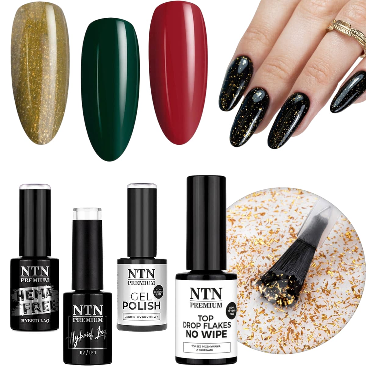Christmas Edition – trzy lakiery i Top Drop Flakes 24 Carat