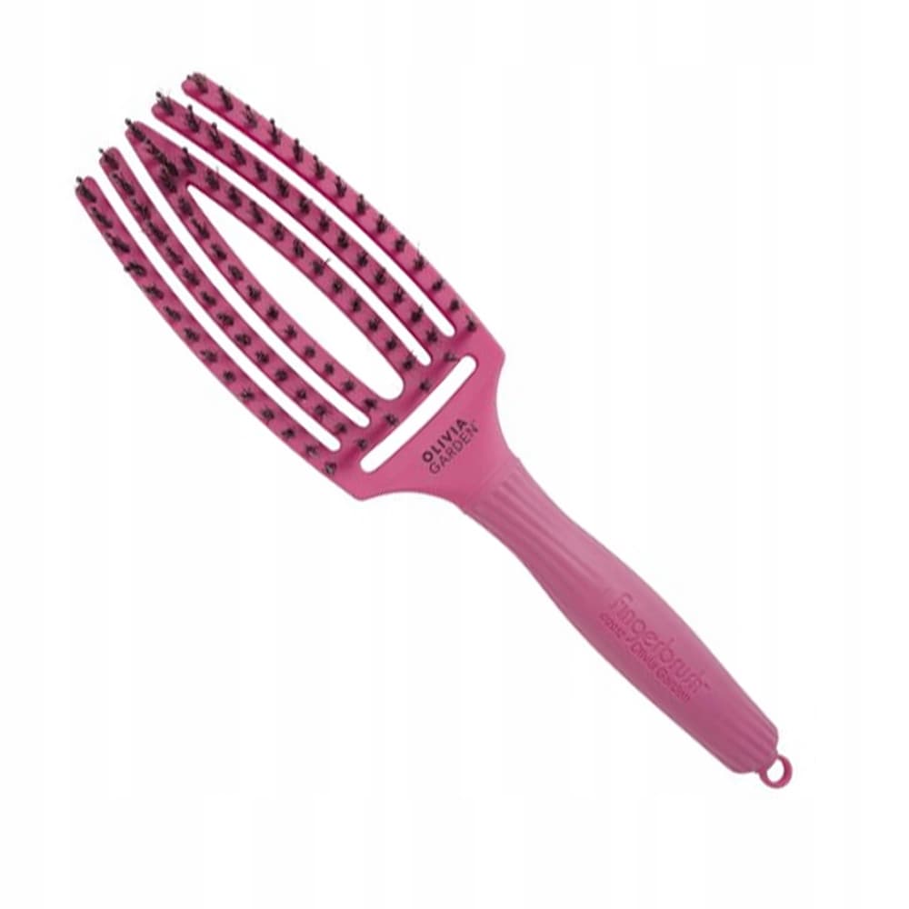 FingerBrush Combo szczotka do włosów - włosie dzika i nylon - różowy