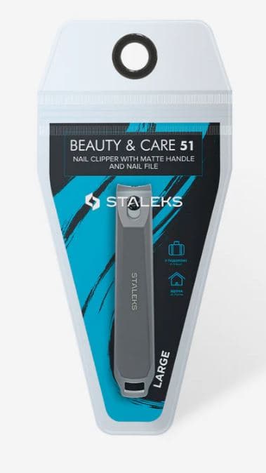 Obcinacz do paznokci duży z matowym uchwytem i pilnikiem BEAUTY & CARE 51