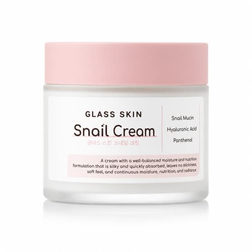 Glass Skin Snail Cream - Nawilżający krem do twarzy z filtratem ze śluzu ślimaka