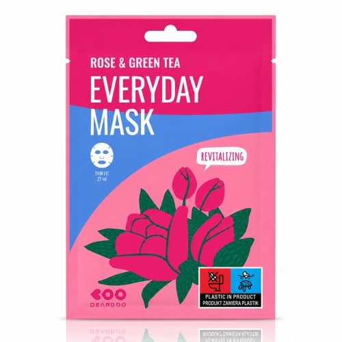 Rose & Green Tea Everyday Mask - Rewitalizująca maska w płachcie z ekstraktem z róży i zielonej herbaty