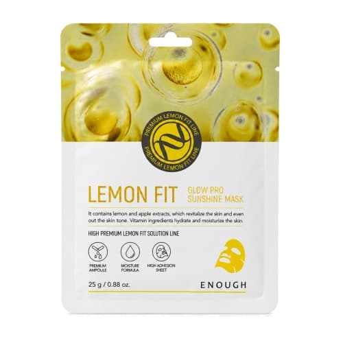 Lemon Fit Glow Sunshine Mask - Maseczka tkaninowa w płachcie o działaniu rozświetlającym