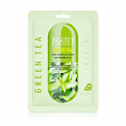 Green Tea Real Ampoule Mask - Maseczka w płachcie z zieloną herbatą
