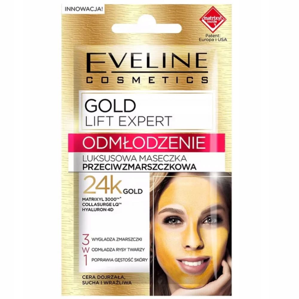 Eveline Gold Lift 24K Maseczka Do Twarzy Przeciwzmarszczkowa Odmłodzenie