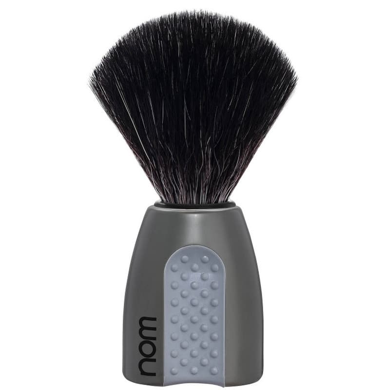 Pędzel do golenia nom ERIK 21GR, syntetyk BLACK FIBRES, uchwyt szary